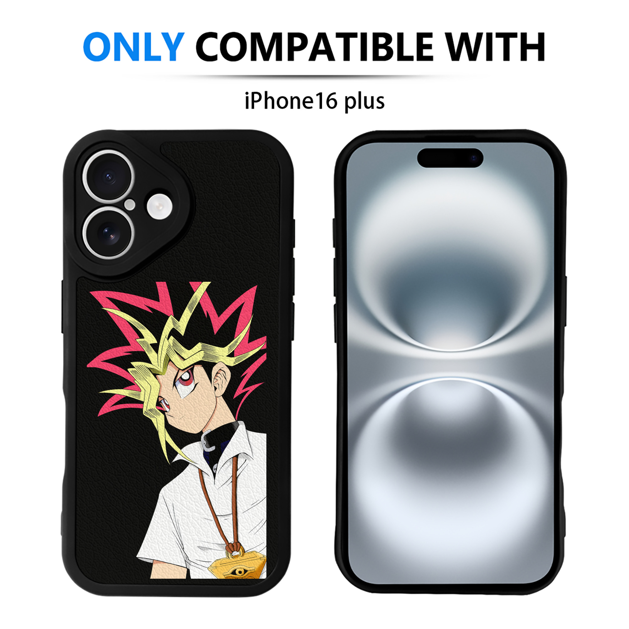 遊☆戯☆王 Yu-Gi-Oh! 【iPhone 16シリーズ対応】シリコンスマホケース（レザー調） 材質：シリコン